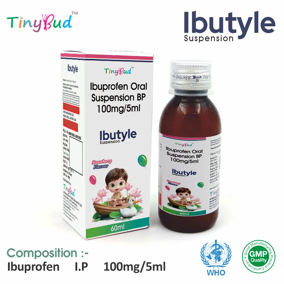 Ibuprofen 100 mg/5 ml Syrup PCD Pharma Franchise